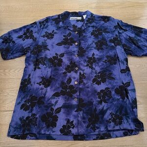 Vintage Presence Clothing Men's Short Sleeve Hawaiian Floral Button Down Shirt